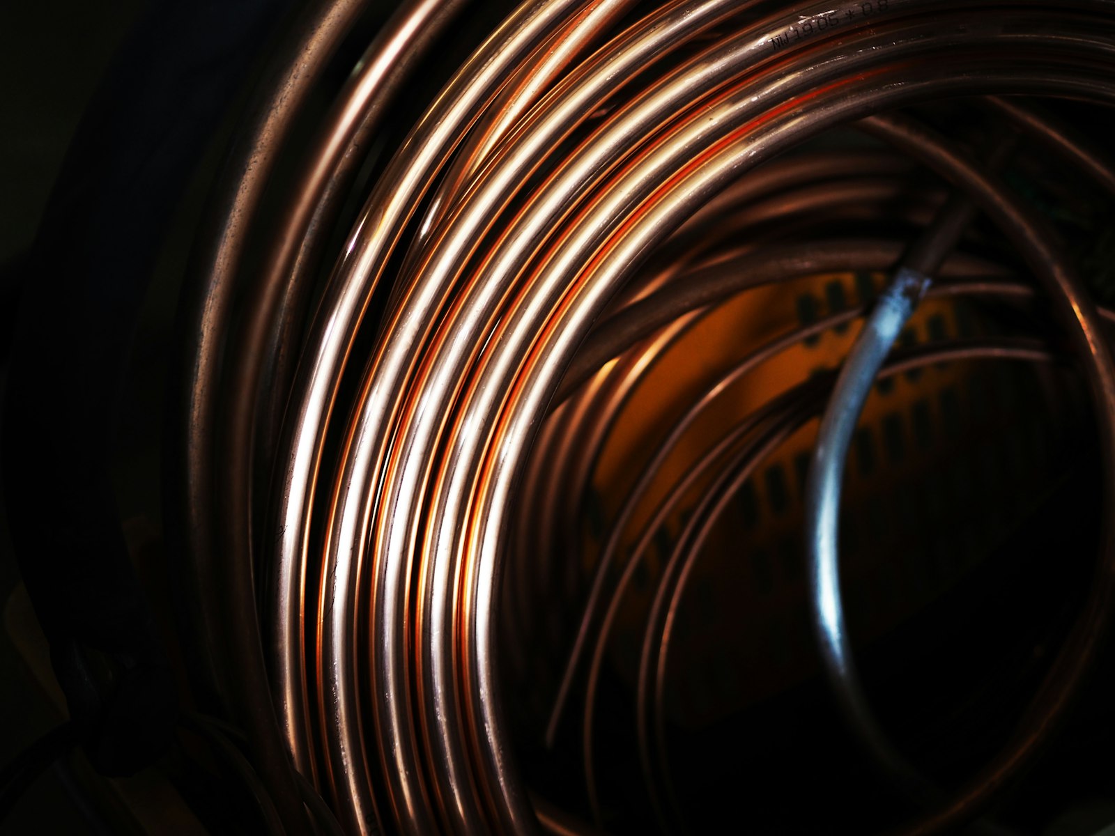 Coiled copper tube